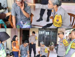 Kapolres Pematangsiantar AKBP Sah Udur T.M Sitinjak S.H. S.I.K, M.H Bersama Para Pejabat Utama Menjenguk Kasi Propam Polres Pematangsiantar Akp Haposan Siallagan Yang Sedang Dirawat Di Rumah